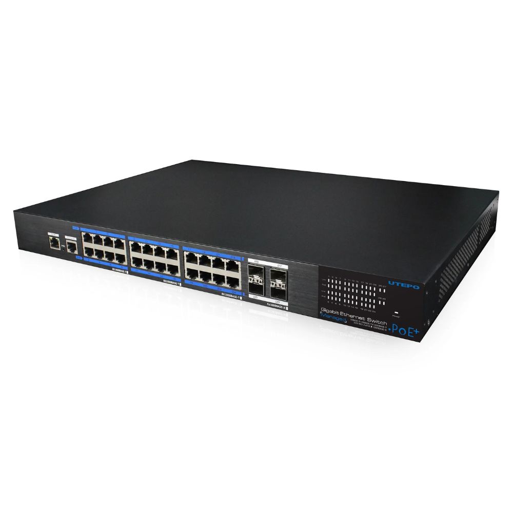 PoE Texas 24 Port Gigabit Managed IEEE 802.3at PoE Switch